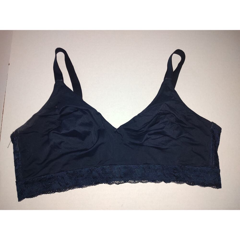 Soma navy Blue Embraceable Wireless Unlined Lace Detail Bra XXL
